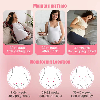 Doppler Cardiofrequenzimetro Fetale E Gel Heart Beat Gravidanza Baby Fetal Sound Rilevatore Di Frequenza Cardiaca Nessuna Radiazione Display LCD Curve